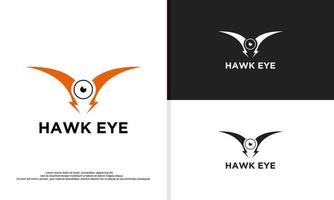 logo illustration vector graphic of simple hawk shape combined with camera