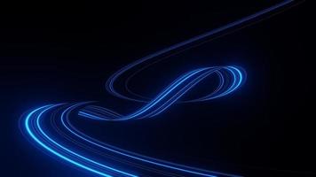 3d render motion line of speed and power or light trails. High-speed light with curve movement beam. 5G Technology fast and futuristic background. Abstract motion blur. photo