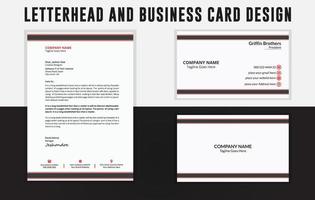 Business card design, Letterhead Design Template, Stationery template design, Letterhead A4 template vector