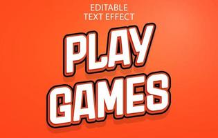 jugar juegos efecto de texto editable en 3d, gratis, estilo de texto editable efecto gratis, estilo de fuente editable vector