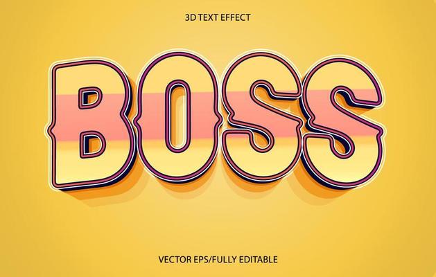 Boss Editable 3d text effect free, Clear 3d text, 3d style editable font effect