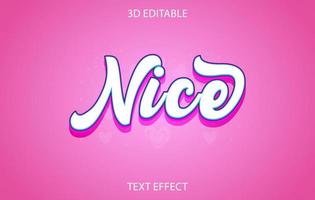 Nice Editable 3d text effect free, Clear 3d text, 3d style editable font effect vector