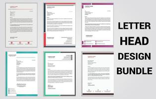 Letterhead design template, stationery template design set, letterhead a4 template bundle, letterhead design bundle vector