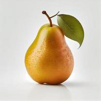 Pear fruit isolated on white background. photo