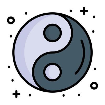 Chinese yin yang vector design in trendy style