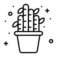 Bamboo plant vector icon in modern and trendy style