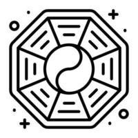 Chinese bagua mirror vector design, modern and trendy style