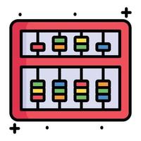 diseño vectorial amazon de abacus, icono de moda de contar cuentas vector