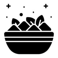 Chinese traditional food, trendy vector design of rice bowl