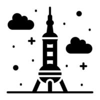 China famous landmark vector design, oriental pearl tower of china