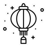 Modern and trendy vector design of chinese lantern