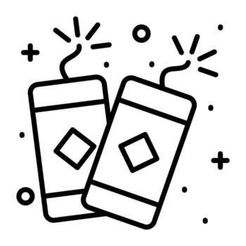 Firecracker vector icon in modern and trendy style