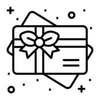 A beautiful designed gift card vector icon