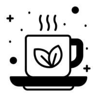 icono de diseño de vector de té de hierbas aislado sobre fondo blanco