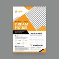 Construction Builder Flyer Template vector