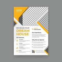 Construction Company Flyer Template vector