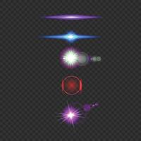 Glow Lense Beam Spotlight Set vector