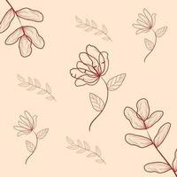 Minimal Flower Illustration Clip Art vector