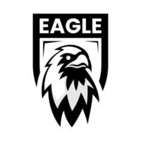 eagle shield logo design vector