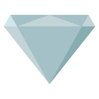 Diamond stone. Gemstone and crystal, precious glass elements. Vector illusrtation