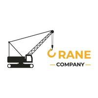 Lifting crane logo. Construction company, rental of special equipment, sale of equipment for construction vector