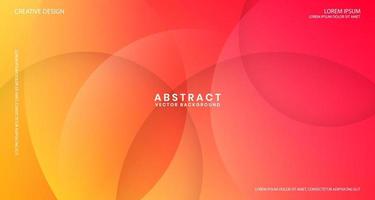 Capa de superposición de fondo abstracto geométrico naranja 3d en un espacio brillante con decoración circular. concepto de estilo de recorte de elemento de diseño gráfico para banner, volante, tarjeta, portada de folleto o página de destino vector