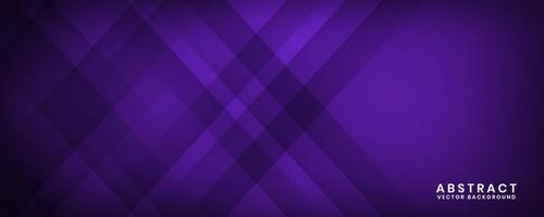 3D purple geometric abstract background overlap layer on dark space with cutout effect decoration. Minimalist graphic design element future style concept for banner, flyer, card, cover, or brochure vector