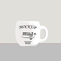 vector mug in white mockup