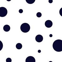 Black and white seamless polka dot pattern vector. Random spots hand-drawn. vector