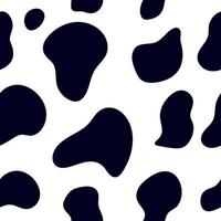 Set of animal pattern for textile design. Seamless pattern of dalmatian or cow spots. Natural textures. Random spots hand-drawn. vector