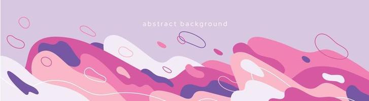 Trendy abstract background. Hand drawing various shapes and doodle objects. Composition of amorphous forms and lines in minimalist style. Vector Illustration.