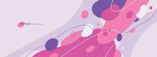 Modern organic background. Abstract elements, wave and dynamic line. Compositions of colored spots. Flat vector illustration