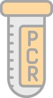 diseño de icono de vector de prueba pcr