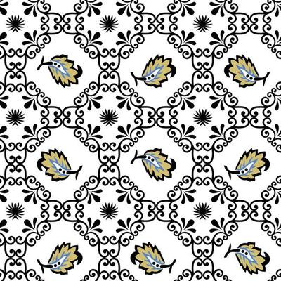 Seamless flower pattern geometrical design.eps