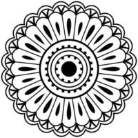 Tribal ethnic motif Stencil tattoo and prints Round pattern Decorative vector design element