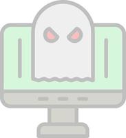 diseño de icono de vector de película de terror