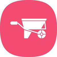 Wheelbarrow Vector Icon Design