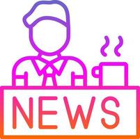 NewsCaster Vector Icon Design