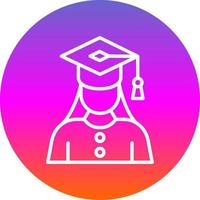 diseño de icono de vector de mujer graduada