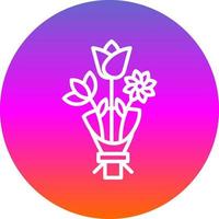 Flower Bouquet Vector Icon Design