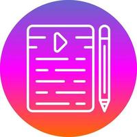 Script Writing Vector Icon Design