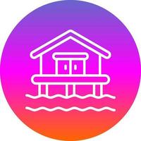 Beach House Vector Icon Design