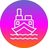 Cargo Boat Vector Icon Design