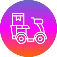 Delivery Bike Vector Icon Design