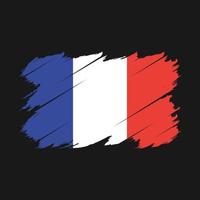 France Flag Brush Vector