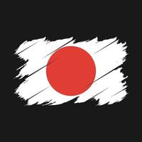 vector de pincel de bandera de japón