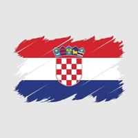 vector de pincel de bandera de croacia