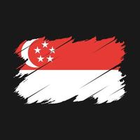 vector de pincel de bandera de singapur