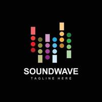 Sound Wave Logo, And Sound Tone Vector Icon Template Music Brand Product