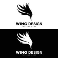 Wings Logo, Phoenix Logo, Bird Wing Vector, Template Illustration, Wing Brand Design vector